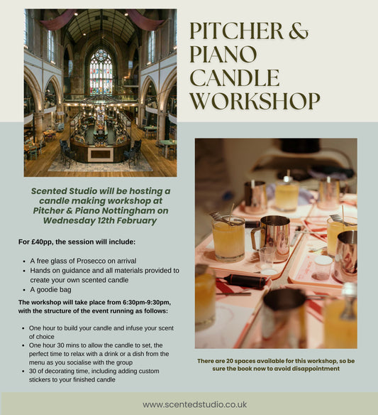 Pitcher & Piano Candle Workshop